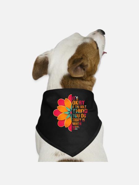 Ce n’est pas grave si la seule chose est l’haleine - Bandana pour chien - noir - Devant