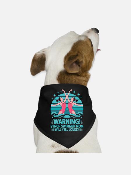 Synchronschwimmen Kunstschwimmen Wassersport - Hunde-Bandana - Schwarz - Vorne