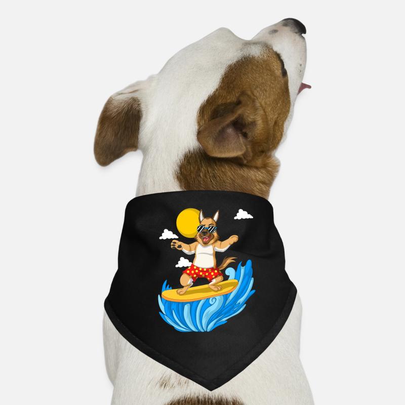 Surfender Deutscher Schäferhund Hunde-Bandana