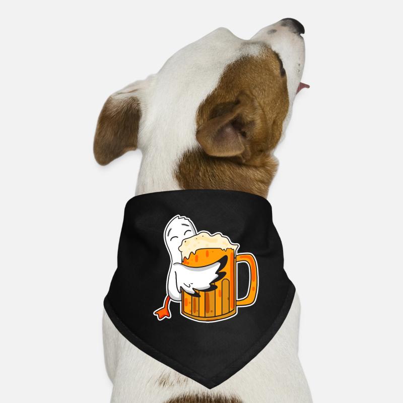 Niedliche Möwe mit Bierglas Hunde-Bandana