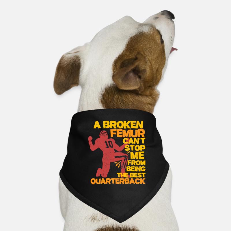 Beinbruch Gebrochener Oberschenkel Quarterback Hunde-Bandana