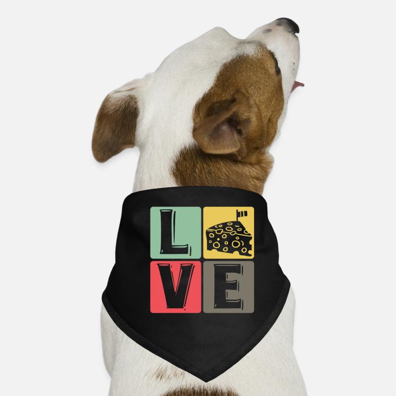 Carré Pop Art CheeseLove Bandana pour chien