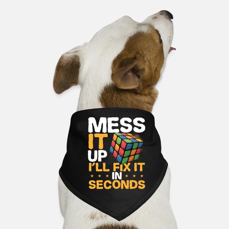 Mess Up I'll Make It In Seconds -puzzle Dog Bandana