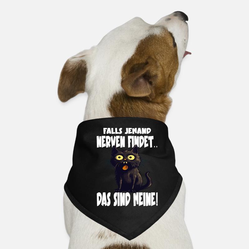 Drôle de chat noir Bandana pour chien