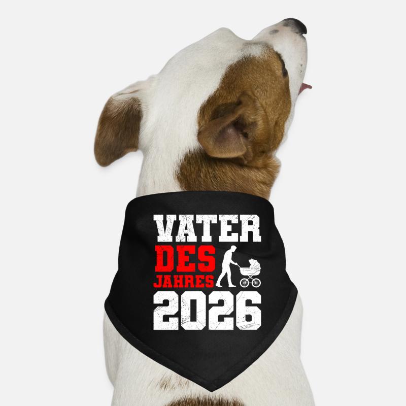 Paternité PÈRE DE L’ANNÉE 2026 DRÔLE Bandana pour chien