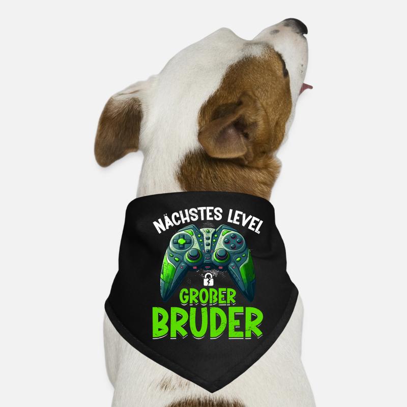 Nächstes Level Großer Bruder Ankündigung Zocken Hunde-Bandana