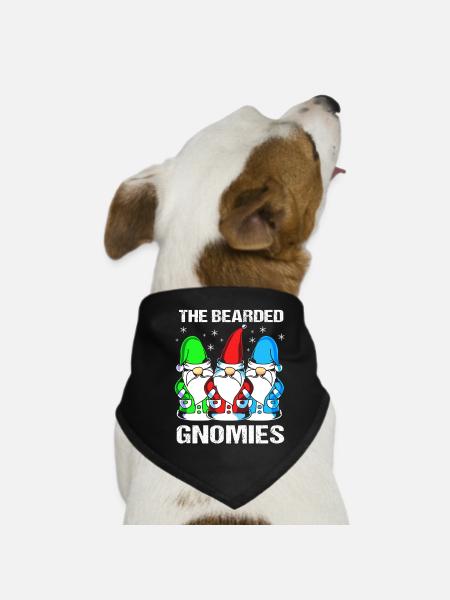 Gnom Bart - Hunde-Bandana - Schwarz - Vorne
