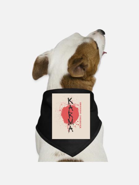 Karma n’a pas de date limite Dictons Chemise - Bandana pour chien - noir - Devant