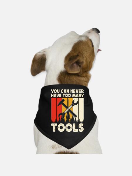 Mécanicien automobile Mécatronicien Technicien Tournevis Cadeau - Bandana pour chien - noir - Devant
