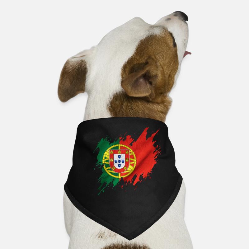 Drapeau du Portugal, style déchiré Bandana pour chien