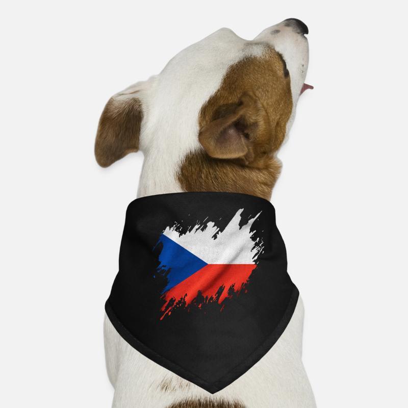 Drapeau de la Tchéquie dans le style déchiré Bandana pour chien