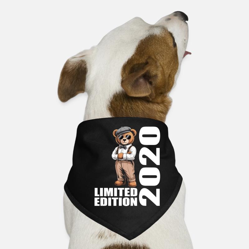 2020 Édition Limitée Ours Anniversaire 2020 Bandana pour chien