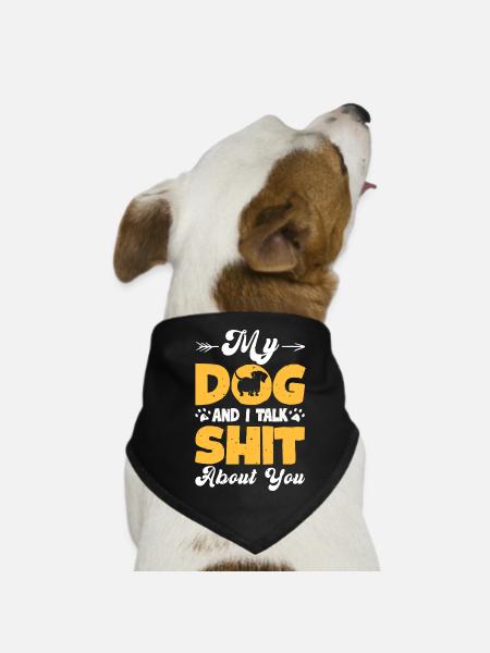 Meilleur cadeau de papa de chien Dog Lover - Bandana pour chien - noir - Devant