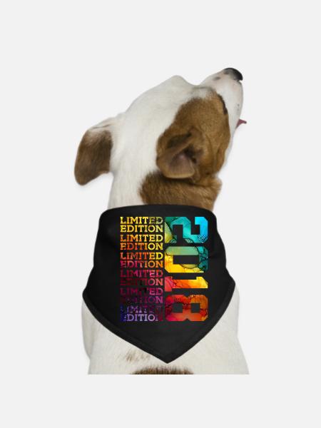LIMITED EDITION 2018 8 YEARS 8TH BIRTHDAY - Dog Bandana - black - Front