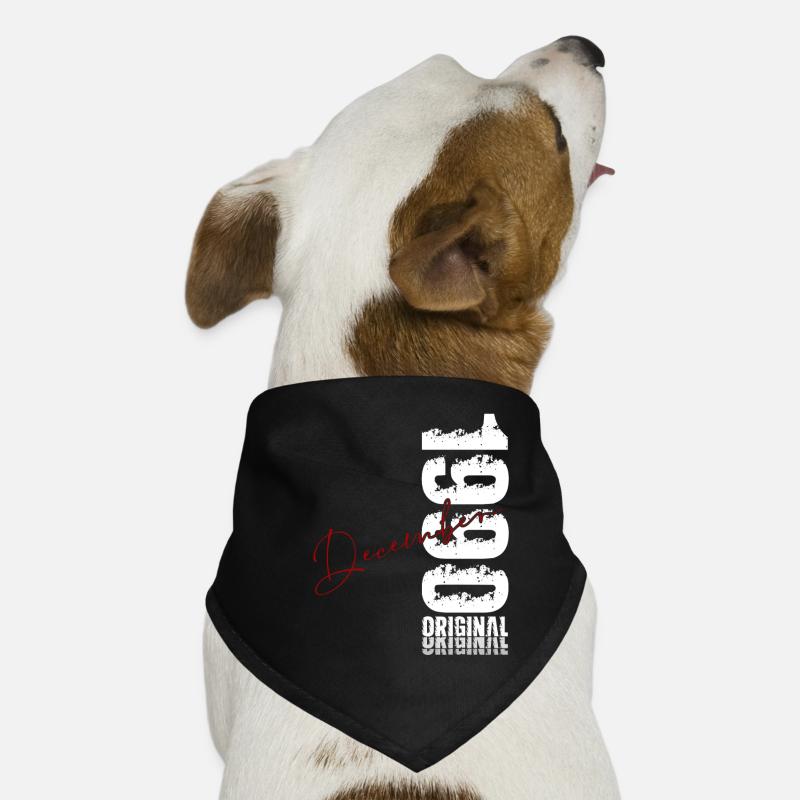 35e anniversaire Original Décembre Né en 1990 Bandana pour chien
