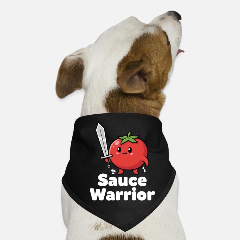 Tomatenkrieger mit Schwert Hunde-Bandana