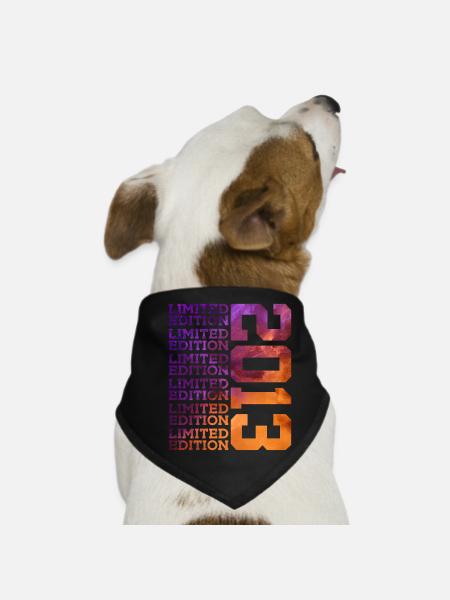 13 Jahre LIMITED EDITION 2013 13. Geburtstag - Hunde-Bandana - Schwarz - Vorne