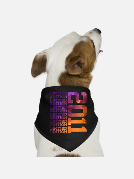 15 Jahre LIMITED EDITION 2011 15. Geburtstag - Hunde-Bandana - Schwarz - Vorne