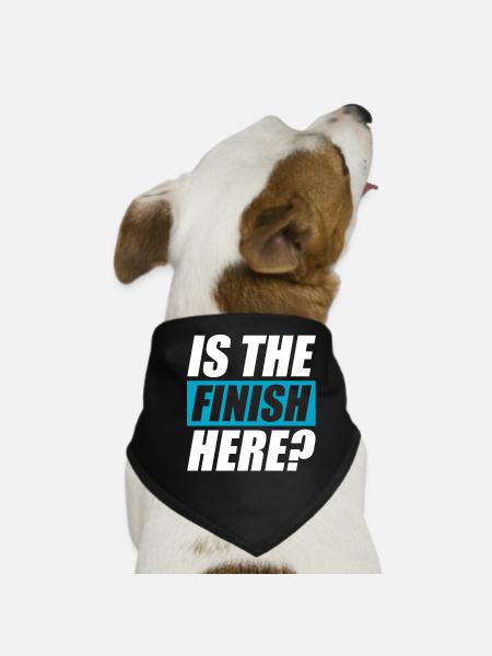 La fin est-elle là ? Coureur de course drôle - Bandana pour chien - noir - Devant
