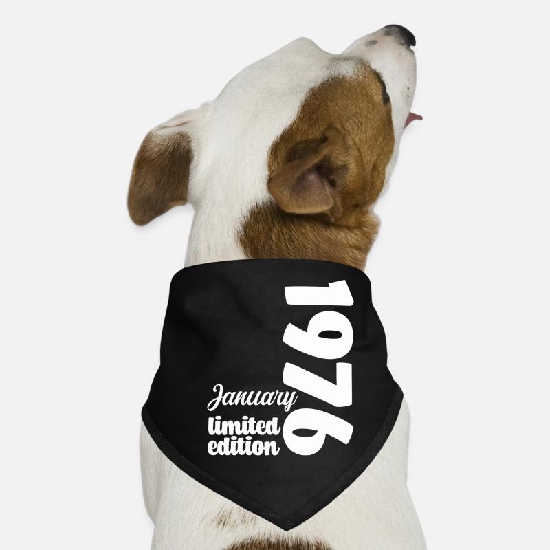 Geburtstag Januar 1976 Limited Edition Geschenk Hunde-Bandana