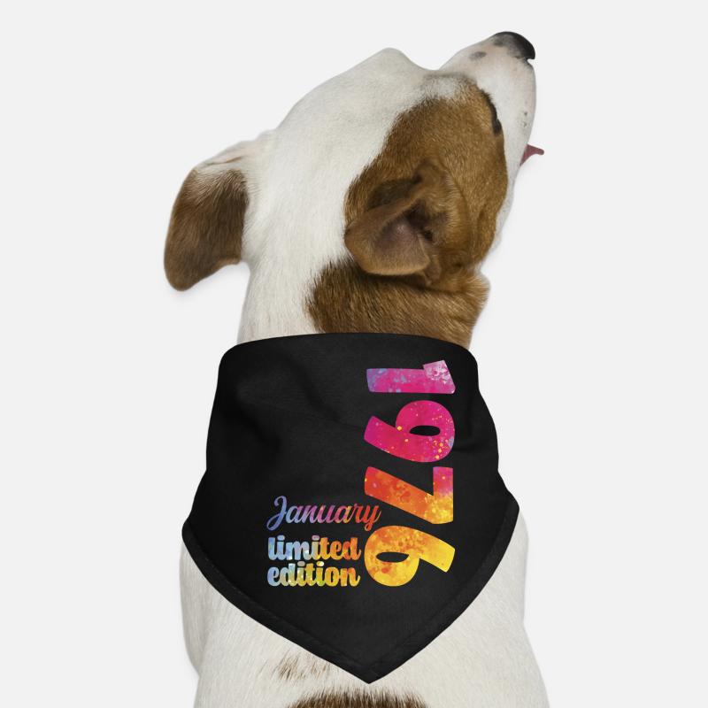 Cadeau D'anniversaire Janvier 1976 Anniversaire  Bandana pour chien