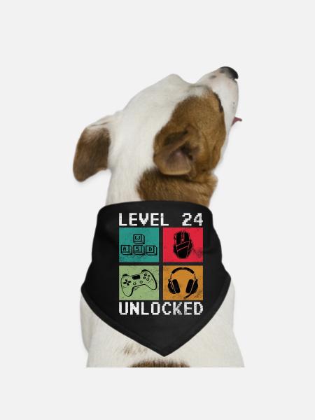 Niveau 24 Pixel Gear débloqué - Bandana pour chien - noir - Devant