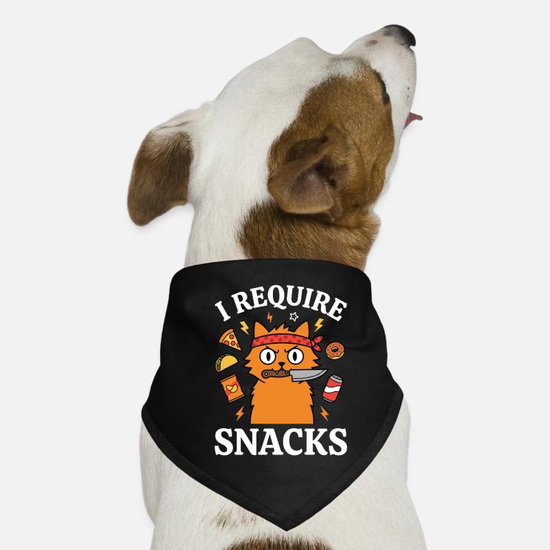 I Demand Snacks Funny Cat Lover Humor Dog Bandana