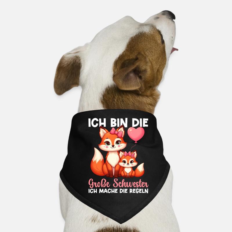 Big Sister Fox Lover Sibling Dog Bandana