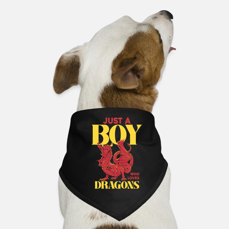 Seul un garçon aime les dragons Bandana pour chien