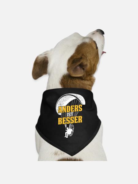 Parapente : DIFFÉRENT, C’EST MIEUX Amusant - Bandana pour chien - noir - Devant