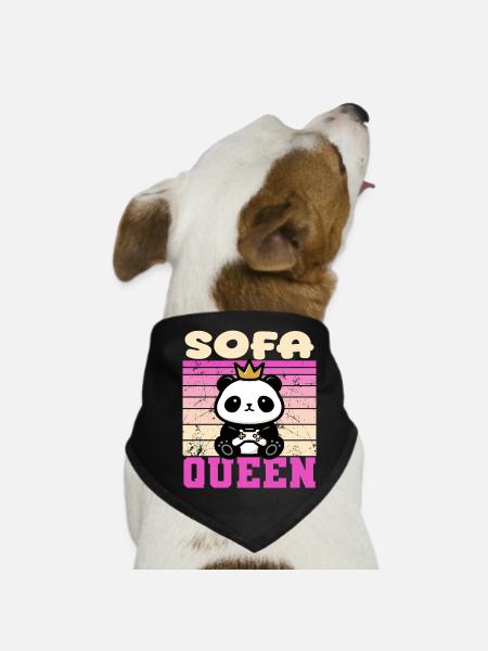 Zocken Frau - Hunde-Bandana - Schwarz - Vorne