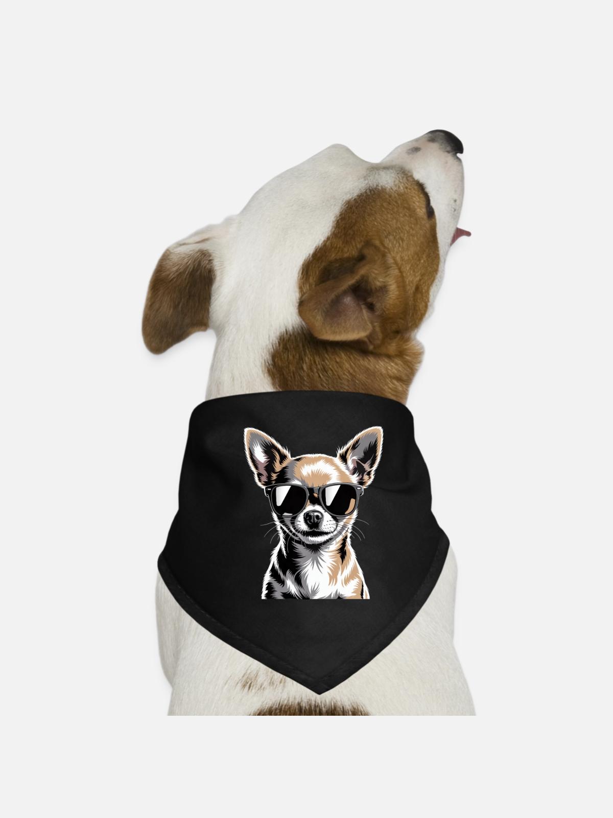 Chihuahua - Hunde-Bandana - Schwarz - Vorne