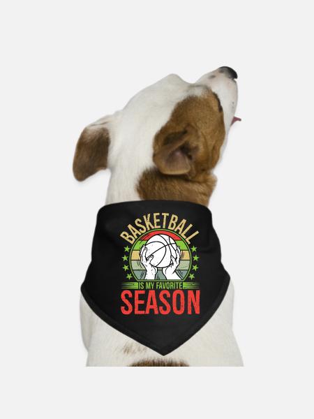Basketball Is My Favorite Season - Hunde-Bandana - Schwarz - Vorne