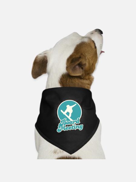 Snowboarding Board Meeting - Hunde-Bandana - Schwarz - Vorne