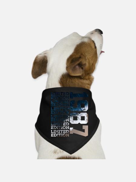 LIMITED EDITION 1987 39 YEARS 39TH BIRTHDAY - Dog Bandana - black - Front