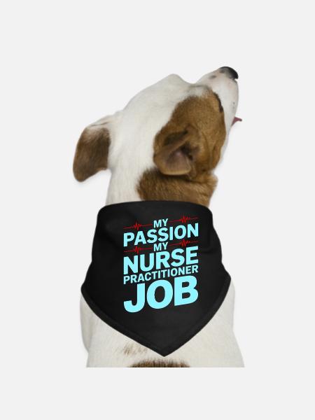 Nurse Practitioner My Passion My Advanced Nursing - Hunde-Bandana - Schwarz - Vorne