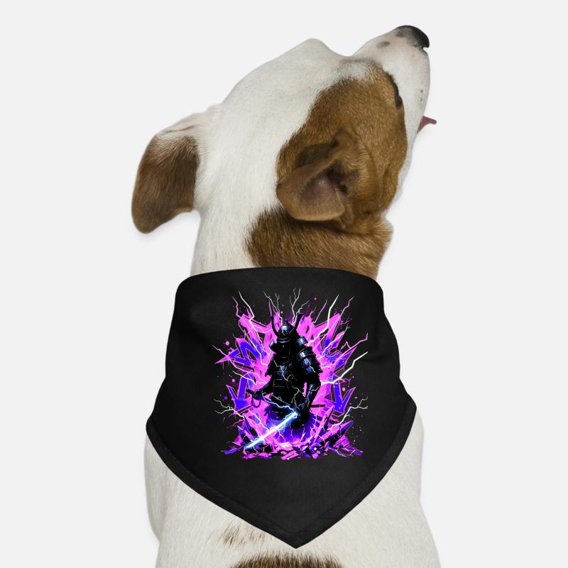 Cyber Samurai – Synthwave Katana Spirit Dog Bandana