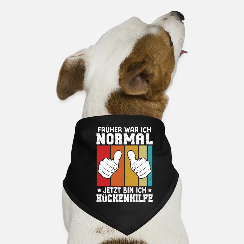 ASSISTANT CHEF J’ÉTAIS NORMAL AVANT, MAINTENANT JE LE SUIS Bandana pour chien