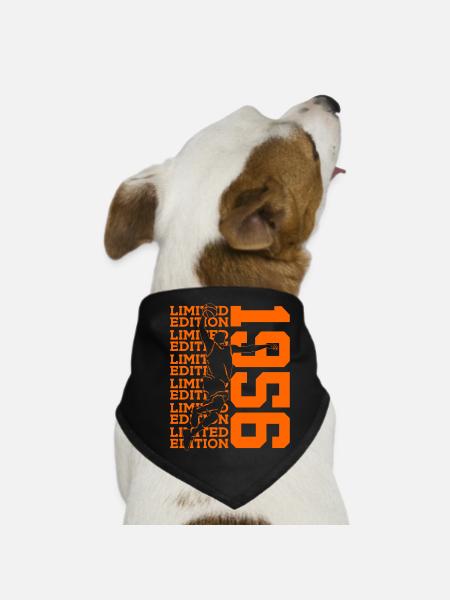 LIMITED EDITION 1956 BASKETBALL 70TH BIRTHDAY - Dog Bandana - black - Front