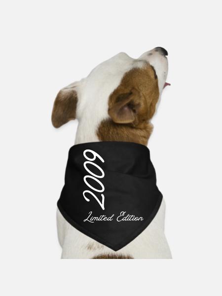 Jahr 2009 Limited Edition - Hunde-Bandana - Schwarz - Vorne