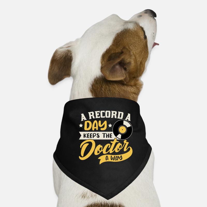 A Record a Day Keeps Doctor Away Design Hunde-Bandana