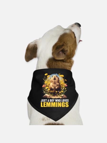 Lemmings Lemming - Bandana pour chien - noir - Devant