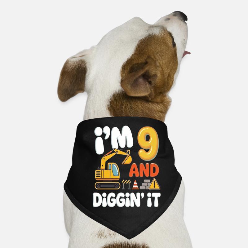 Ich bin 9 – Graben macht Spaß Hunde-Bandana
