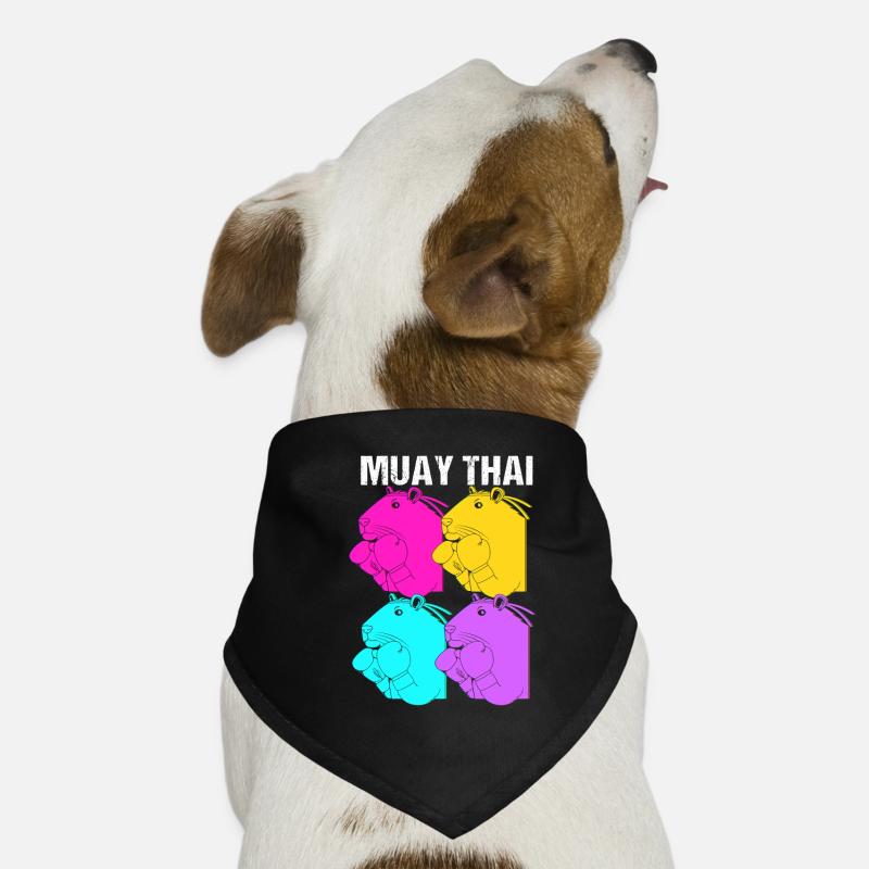 Boxe thaïlandaise kickboxer kickboxing Muay thaï Bandana pour chien