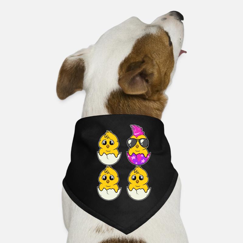 Cool Punk Chick Be Different Funny Easter Motif Dog Bandana