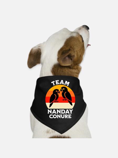 Team Nandaysittich - Hunde-Bandana - Schwarz - Vorne