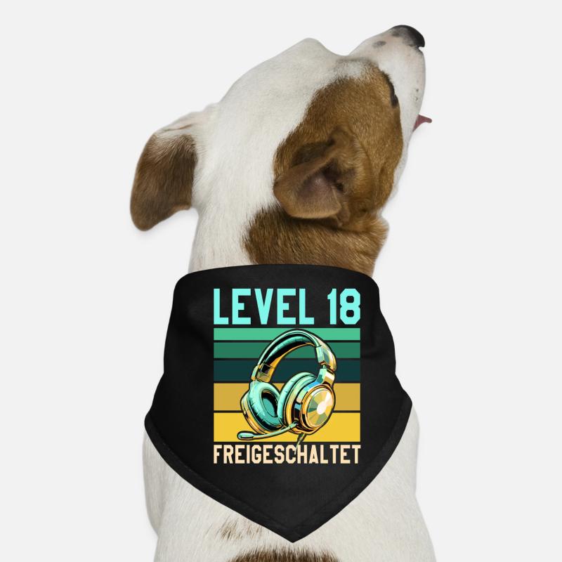 18. Geburtstag Junge Mädchen Gamer Level 18 Hunde-Bandana