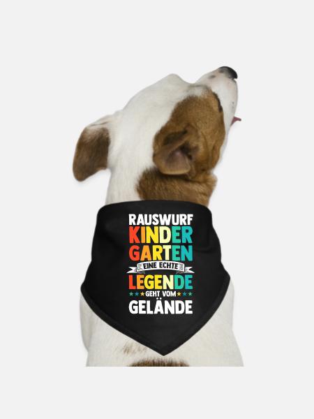 Eine Legende Geht vom Gelände - Hunde-Bandana - Schwarz - Vorne