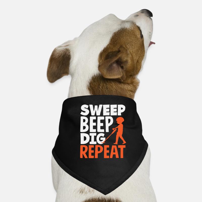 Sweep Bip Dig Repeat Détecteur de Récit Hobby Bandana pour chien
