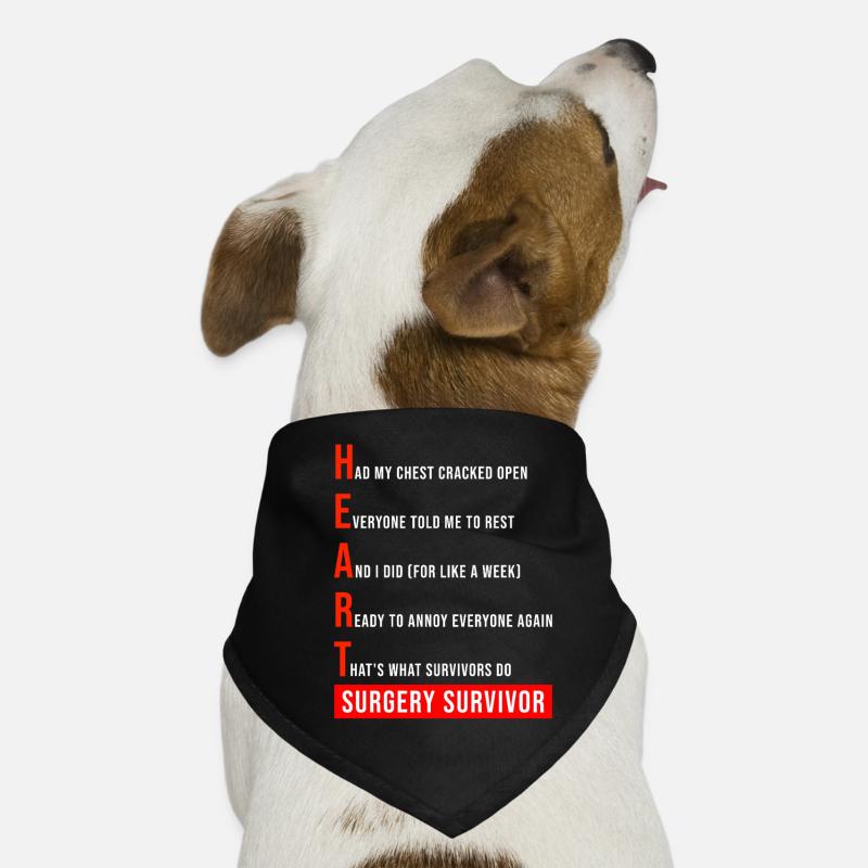 Ich habe eine offene Herzoperation überlebt Hunde-Bandana